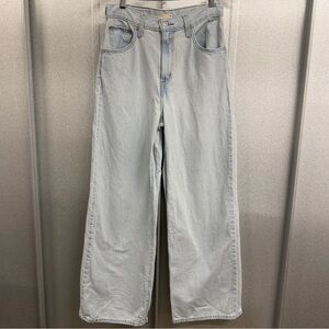Levi’s Cinch Baggy Jeans Light Wash High Rise Wide Leg Women 28